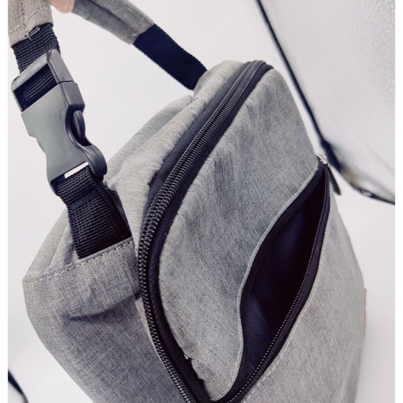 Deosk Gray Insulated Lunch Bag Good Used Condition Box School Work Zip Case Nice - Picture 7 of 10